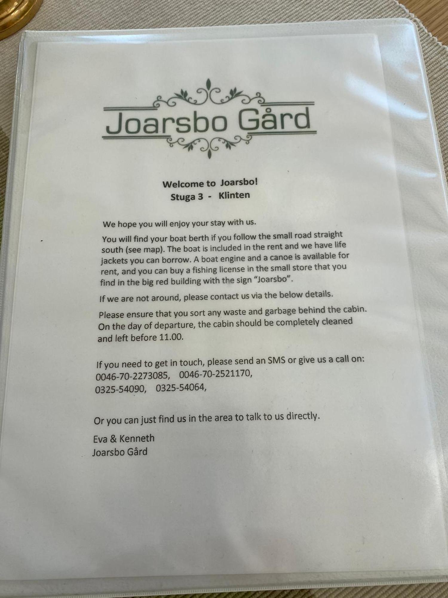 Joarsbo, Stuga 3, Klinten Kalv エクステリア 写真